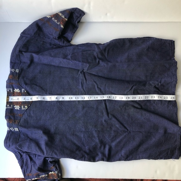 Embroidered Guatemalan Aztec Print Shirt. 100% Cotton, size XL. - Picture 3 of 8